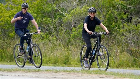 Bidens Mark First Ladys Birthday With Leisurely Bike Ride