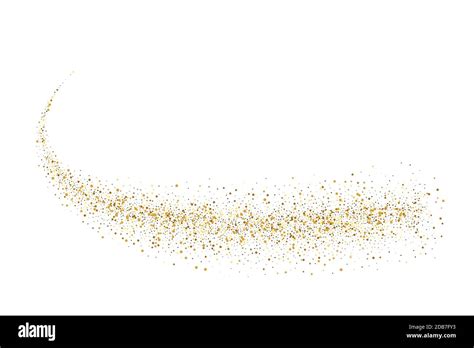 Vector Gold Glitter Wave Abstract Background Golden Sparkles On White