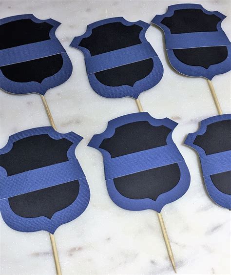 Police Cupcake Toppers //Police Badge//Police | Etsy in 2021 | Police party, Police birthday 