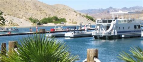 Lake havasu is 45 miles long and located in parker, arizona with other marinas in california; Lake Mohave Houseboat Rentals and Vacation Information