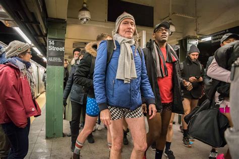 PHOTOS Straphangers Strip Down For Annual No Pants Subway Ride In