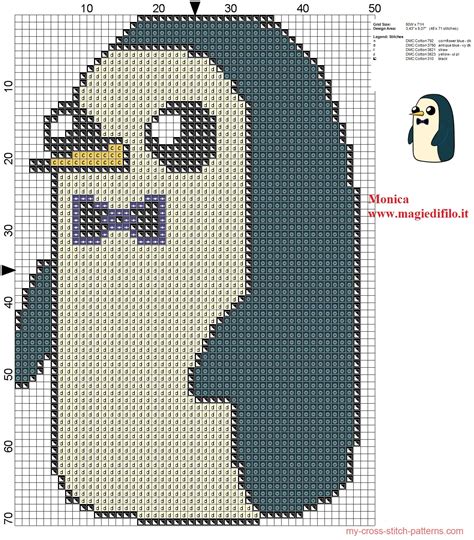 Cross stitch patterns for adventure time. Gunter the penguin Adventure Time cross stitch pattern ...