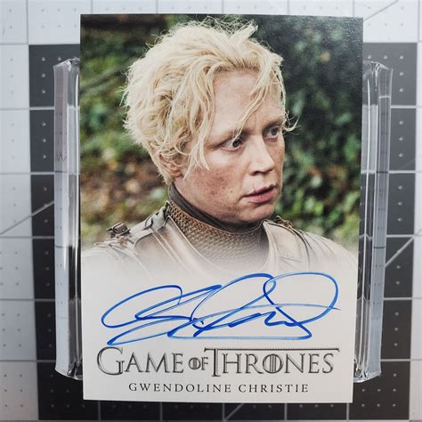 Gwendoline Christie Autograph Full Bleed Game Of Thrones Rittenhouse S1 Brienne Ebay