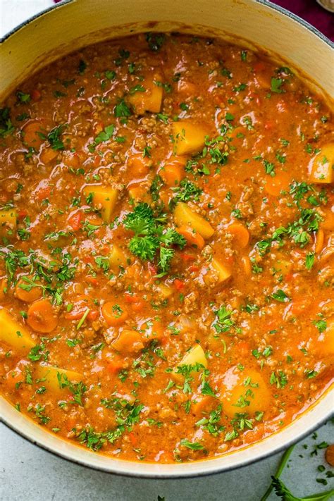 Quick And Easy Ground Beef Stew Oh Sweet Basil