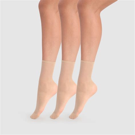 3er Pack Transparente Socken 20D In Nude Beauty Resist