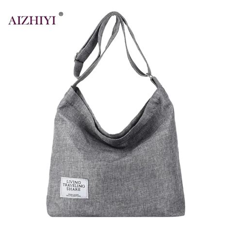 Korean Style Canvas Shoulder Bags Women Girls Totes Large Capacity