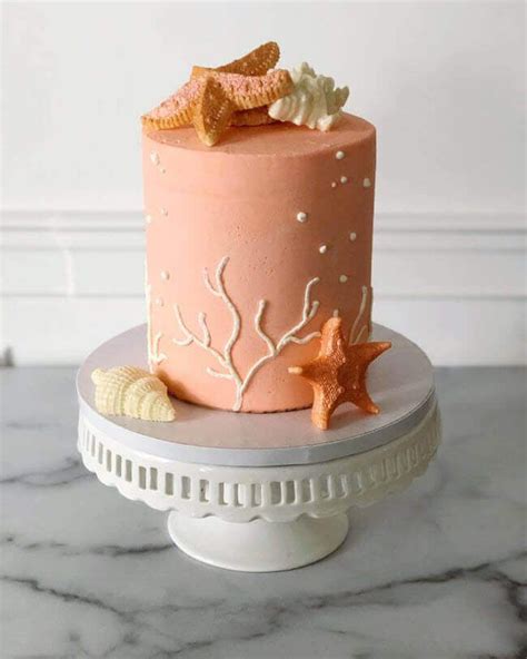 50 Coral Cake Design Cake Idea March 2020 In 2020 Coral Cake