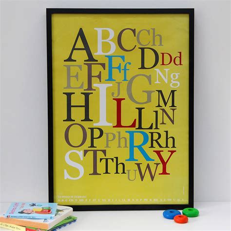 Welsh Alphabet Poster By Adra