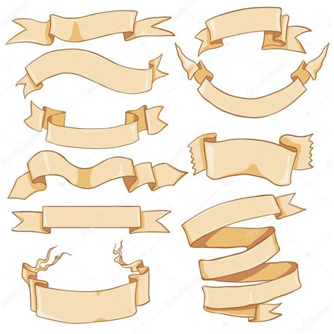 Conjunto De Cintas De Dibujos Animados Vector Gráfico Vectorial