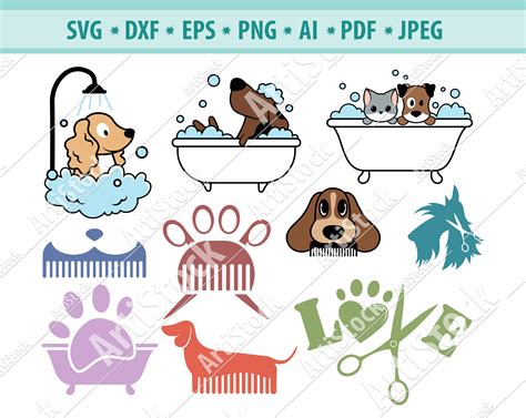 Pet Grooming Svg Grooming logo Pet Grooming Shop Svg | Etsy
