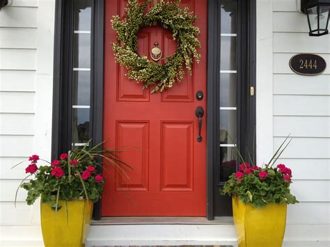 Creating A Charming Entryway With Red Front Doors