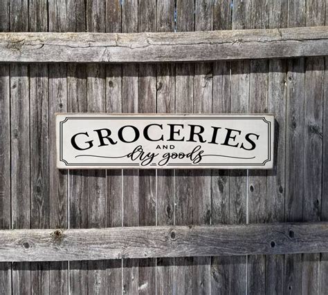 Groceries Sign Pantry Sign Farmhouse Décor Fixer Upper Home Déco Rustic