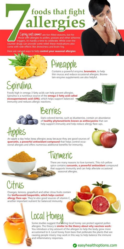 Easy Health Options® 7 Foods That Fight Allergies Infographic