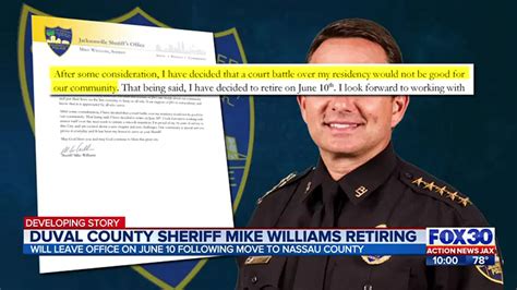 Jacksonville Sheriff Mike Williams Will Retire June 10 To Avoid ‘court