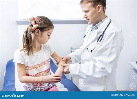 Girl At A Doctors Office Getting An Examination Stock Photo Image Of