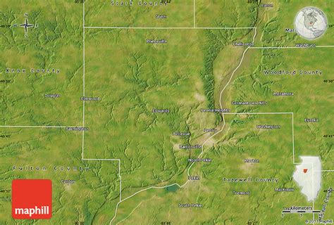 Satellite Map Of Peoria County