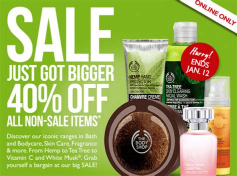 The Body Shop Canada Deals Save 40 Off Non Sale Items Online Only