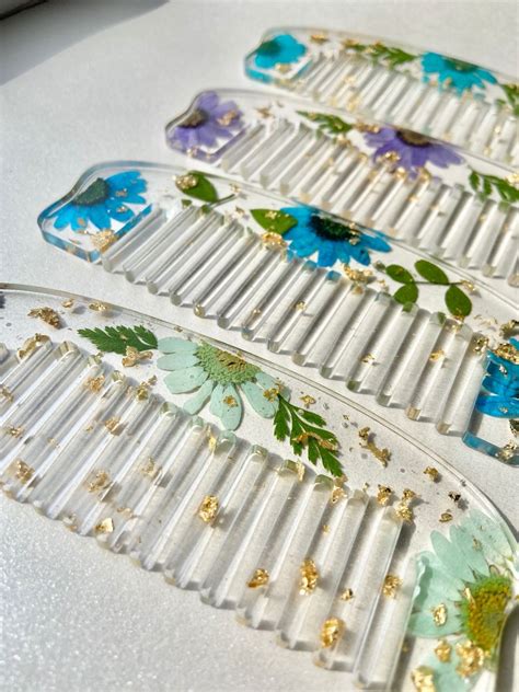 Real Dried Pressed Flowers Floral Combs Dried And Pressed Flowers