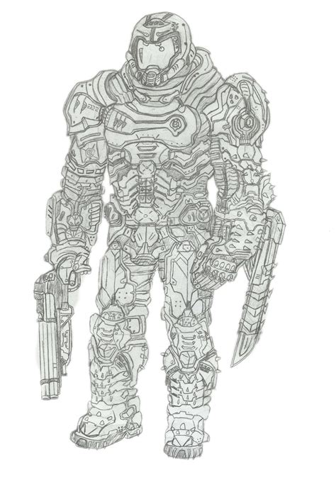 I Made An Attempt To Sketch Out The Doom Slayer Doom