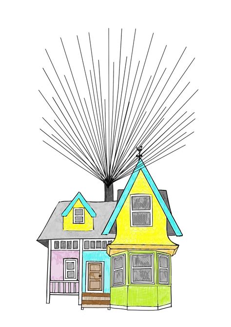 Up House Coloring Pages A Fun And Relaxing Activity For Kids And