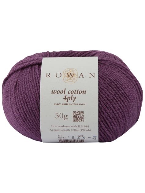 Rowan Wool Cotton 4 Ply Yarn 50g At John Lewis And Partners