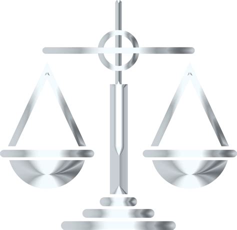 Silver Scales Of Justice Icon Openclipart