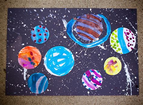 Solar System Craft For Kids Draw Circles Paint Them Cut Them Out