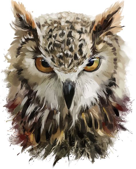 Vector Owl Illustration Gudang Gambar Vector Png