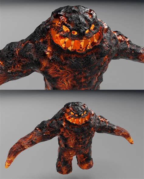 Adds monsters that spawn in lava. Lava Monster | Creepy monster, Monster, 3d model