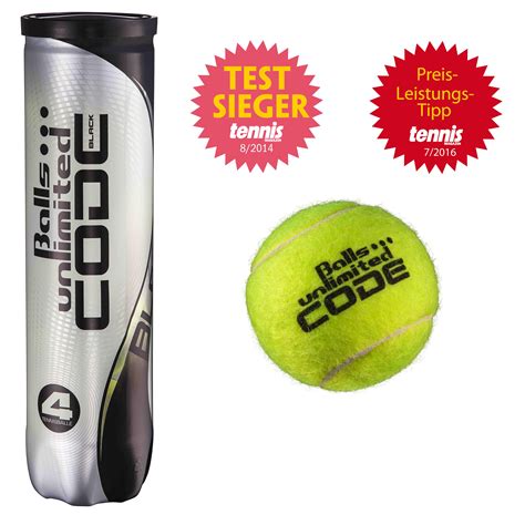 Balls Unlimited Code Black Tennisbälle 4er Dose Neu Ebay