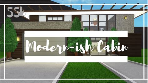 Welcome To Bloxburg Modern Ish Cabin Speedbuild 55k Youtube