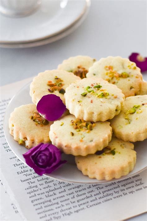 Rose Pistachio Shortbread Cookies Tamarind And Thyme