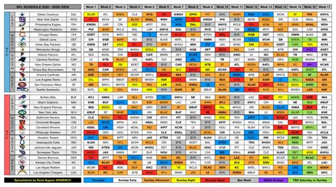 Nfl Schedule Grid 2022 Printable Customize And Print