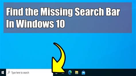 How To Bring Back The Missing Search Bar In Task Bar On Windows