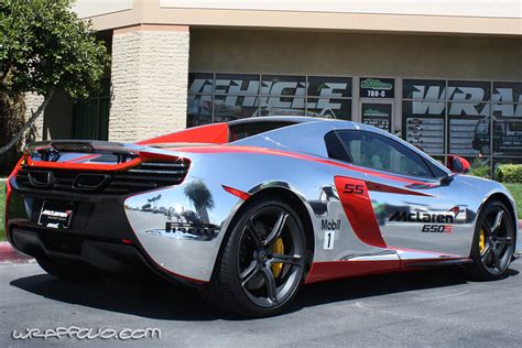 Looking for a good deal on red chrome vinyl wrap? Chrome McLaren wrap | Wrapfolio