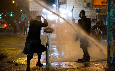 dozens arrested in ultra orthodox anti draft protests the times of israel