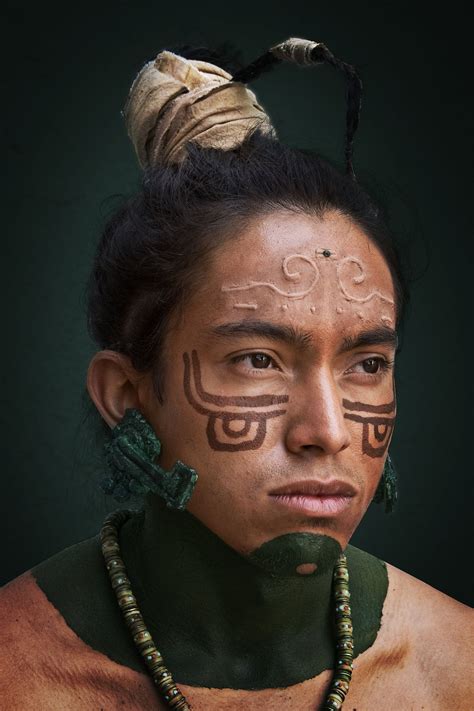 Mayan Maquillaje Indigena Cultura Azteca Guerreros Mayas