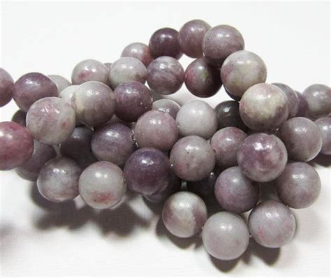 Loose Gemstone Beads Lilac Stone Beads 10mm Rounds Light To Dark