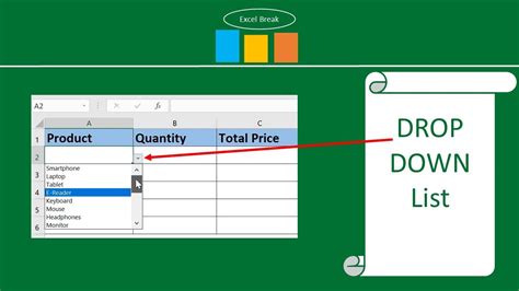 How To Create A Drop Down List In Excel Youtube