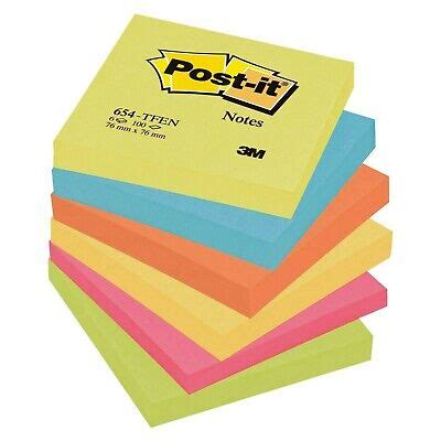 3M Post It Sticky Notes Assorted Color Self Adhesive Memo Pads 76x76mm