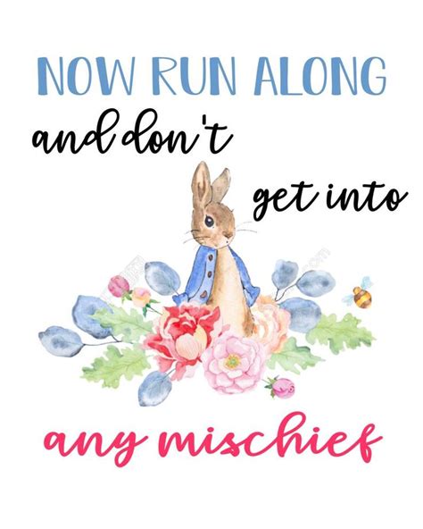 Peter Rabbit Printable Rabbit Quote Bunny Printable Etsy Ireland