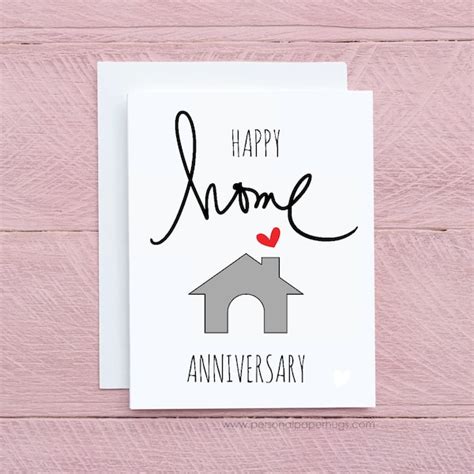 Happy Home Anniversary Cards Etsy