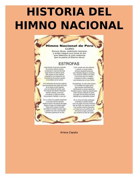 Dibujos Fotos Acrostico Y Mas Historia Del Himno Nacional Del Peru