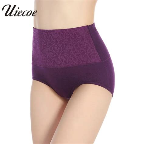 Uiecoe 95 Cotton Women Panties High Waist Female Underwear Plus Size L 4xl Intimates Sexy