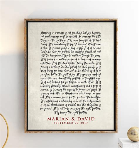 The Art Of Marriage Poem Print Personalized Wedding Blessing Etsy