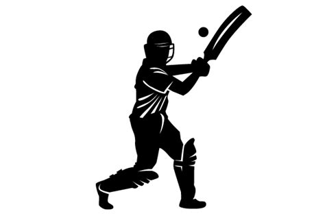 Detailed Sports Silhouette For Cricket Svg Cut File By Creative Fabrica