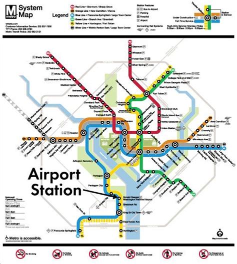 Metrorail Service Dc Metro Map Washington Dc Metro Washington Dc Travel