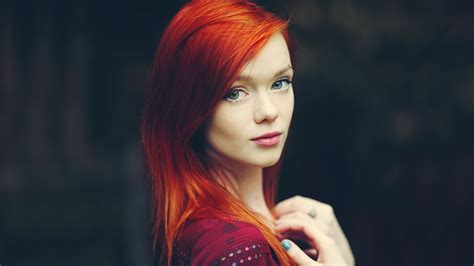 4518455 Women Redhead Lips Blue Eyes Lass Suicide Looking At