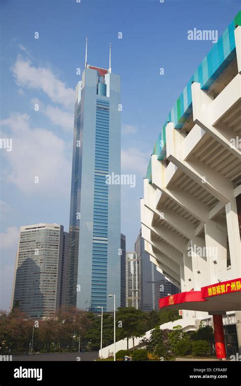 Citic Plaza And Tianhe Stadium Tianhe Guangzhou Guangdong Province