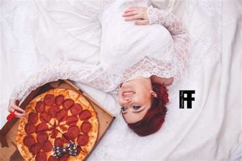 Woman Marries Pizza In Romantic Photo Shoot
